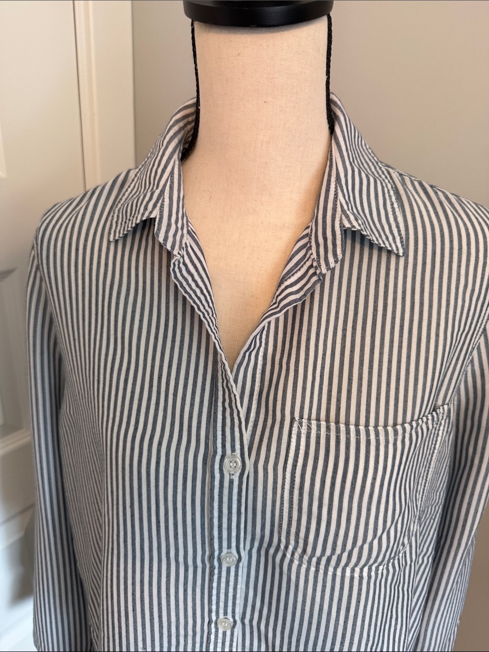 Velvet Heart Blue and White Striped Button Down Shirt - Picture 2 of 6
